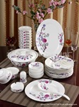 【廠傢直銷】高檔禮品瓷 精美熱銷各種花面骨瓷 46頭時尚餐具