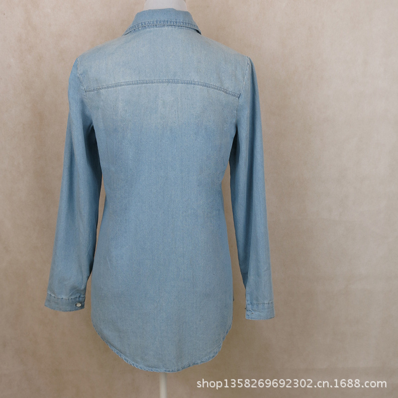 式衬衫-秋季个性时尚百搭休闲骷髅铆钉<em>翻领开</em>