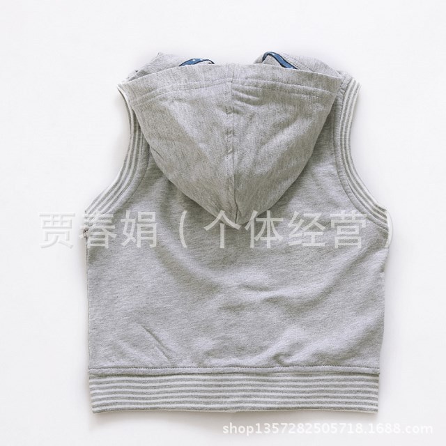 【韩版童装PPBEAR系列<em>儿童马甲风衣</em>两件套