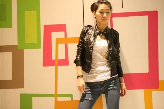 2013<em>女装</em>外套<em>春季</em>新款皮装 欧美街头 <em>短款</em>修身