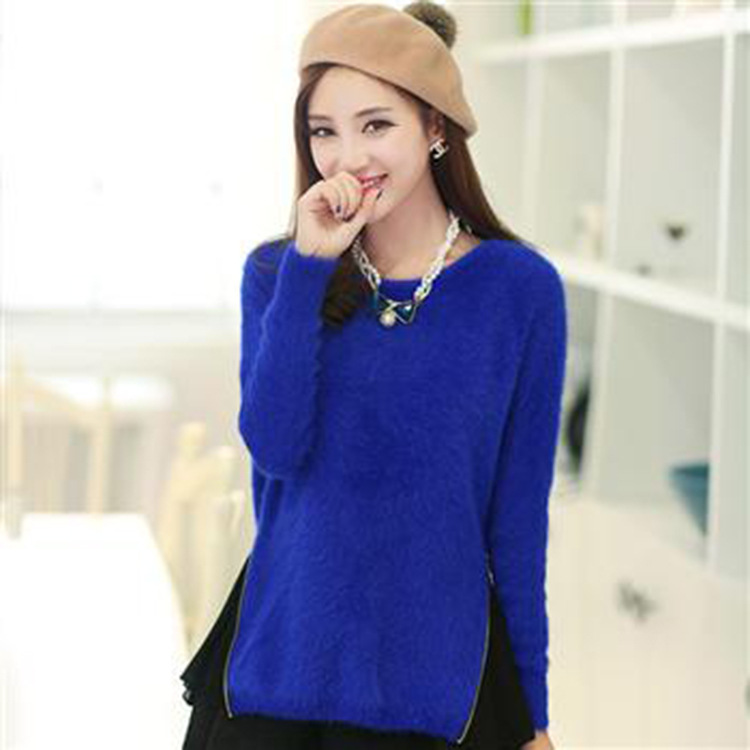 时尚气质貂绒女款<em>毛衣厂家</em>批发冬季新款女装韩