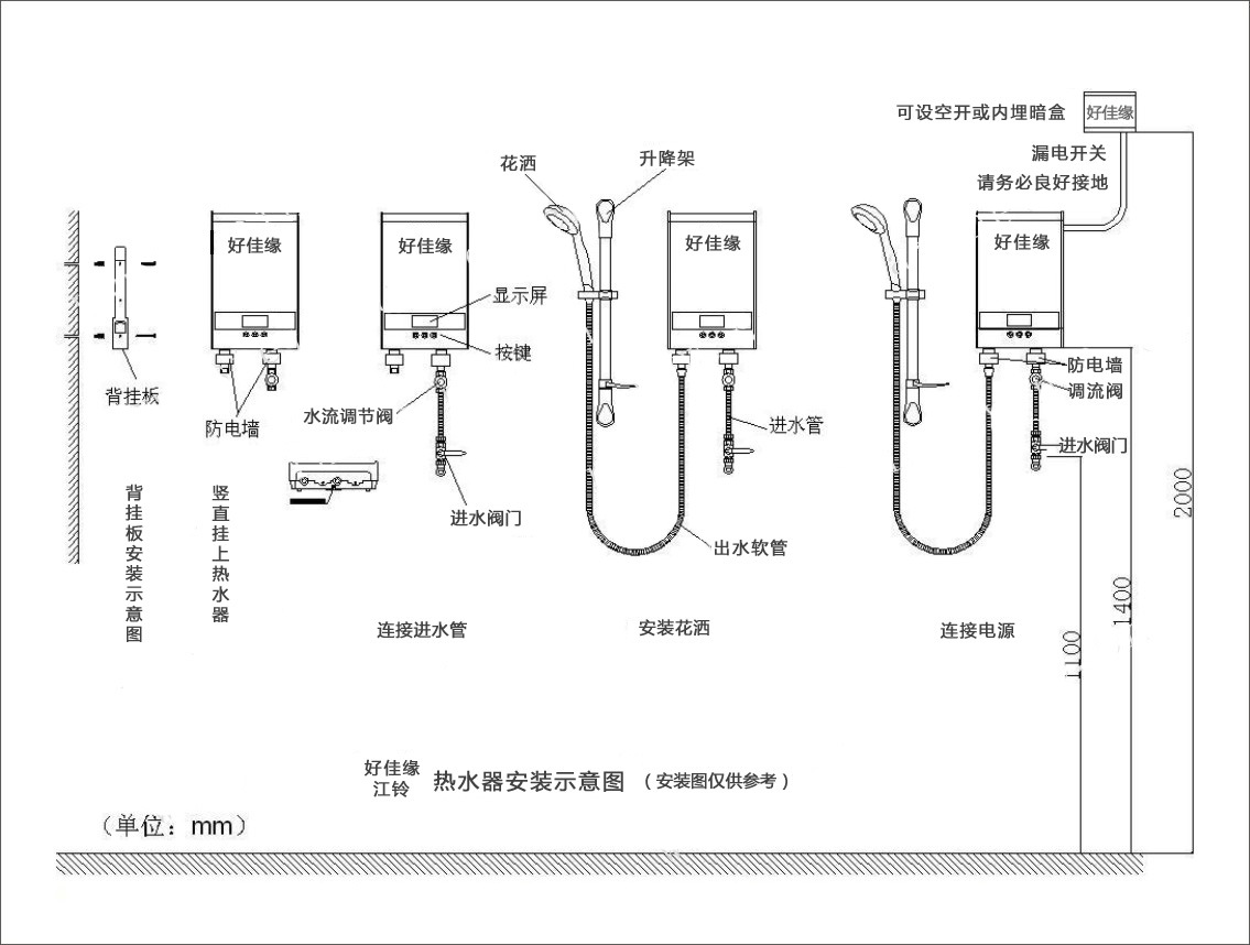 家居百货 家用电器 厨卫大件 热水器  内置漏电保护装置,采用微电脑