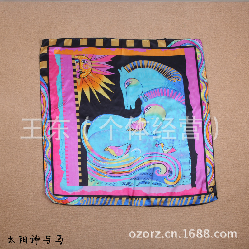 特价欧美印花女士真丝苏州缎桑蚕丝纯真丝丝巾大方