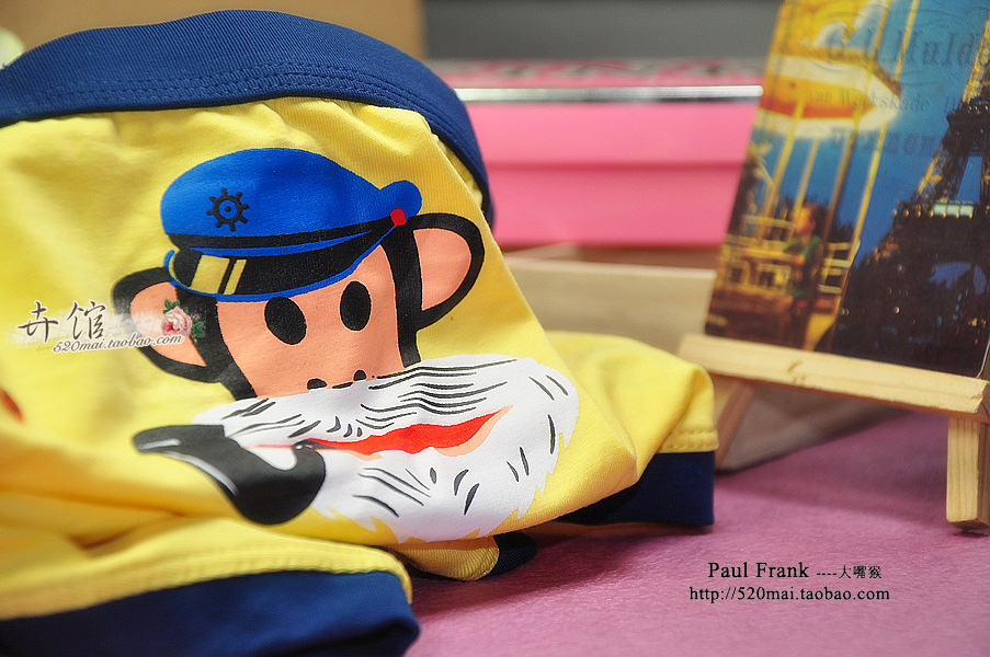 【Paul Frank<em>大嘴猴男士内裤</em>全棉内裤四角裤平