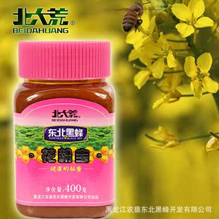 蜂产品-北大荒东北黑蜂花粉蜜400g,花粉加蜂蜜