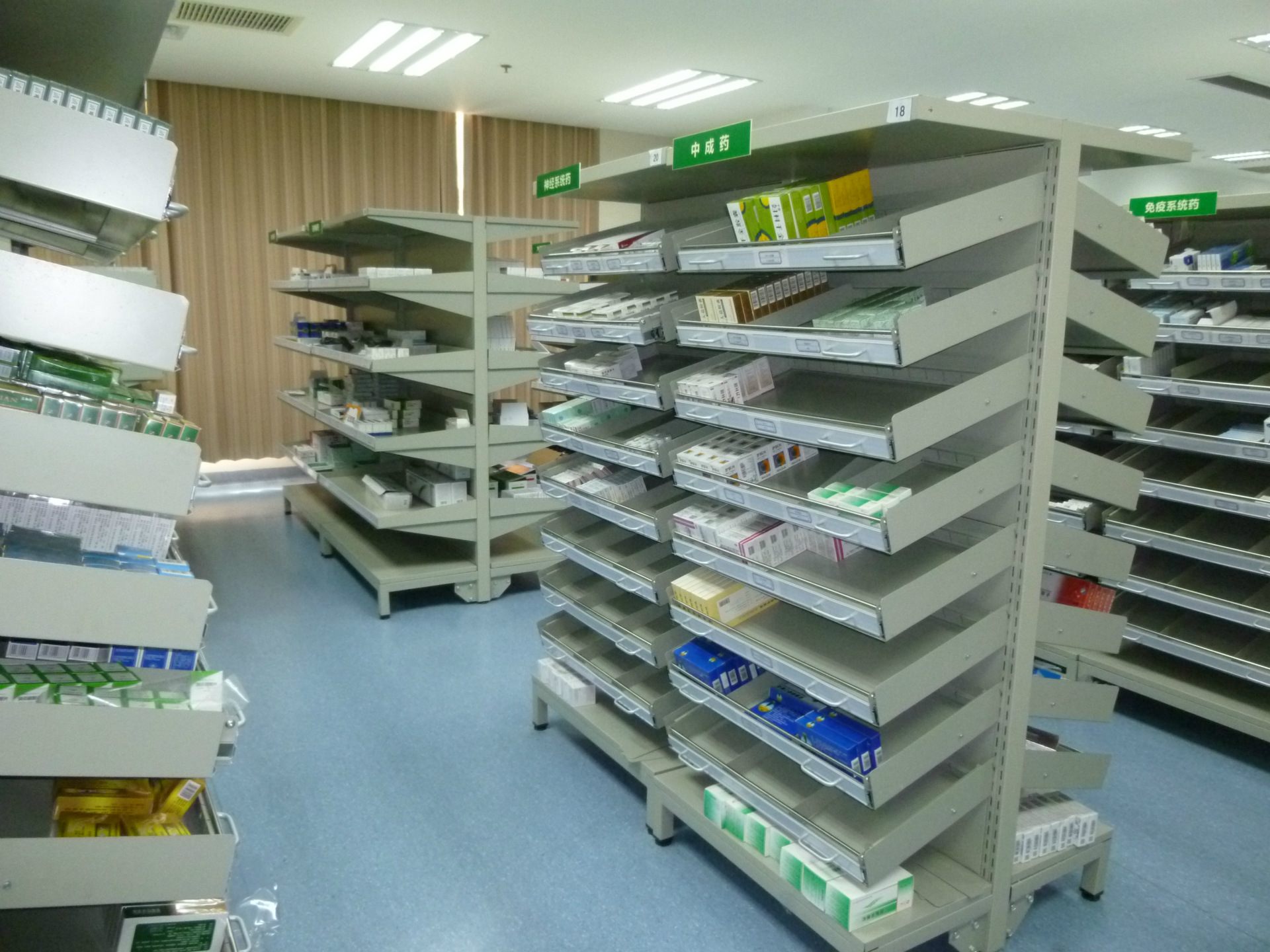 供应绍兴药品货架 不锈钢药架 医院 药店药品展示架