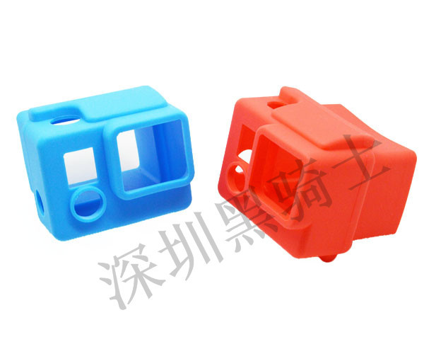 GP98 GoPro配件 Hero3+硅胶套 保护套 黑蓝绿