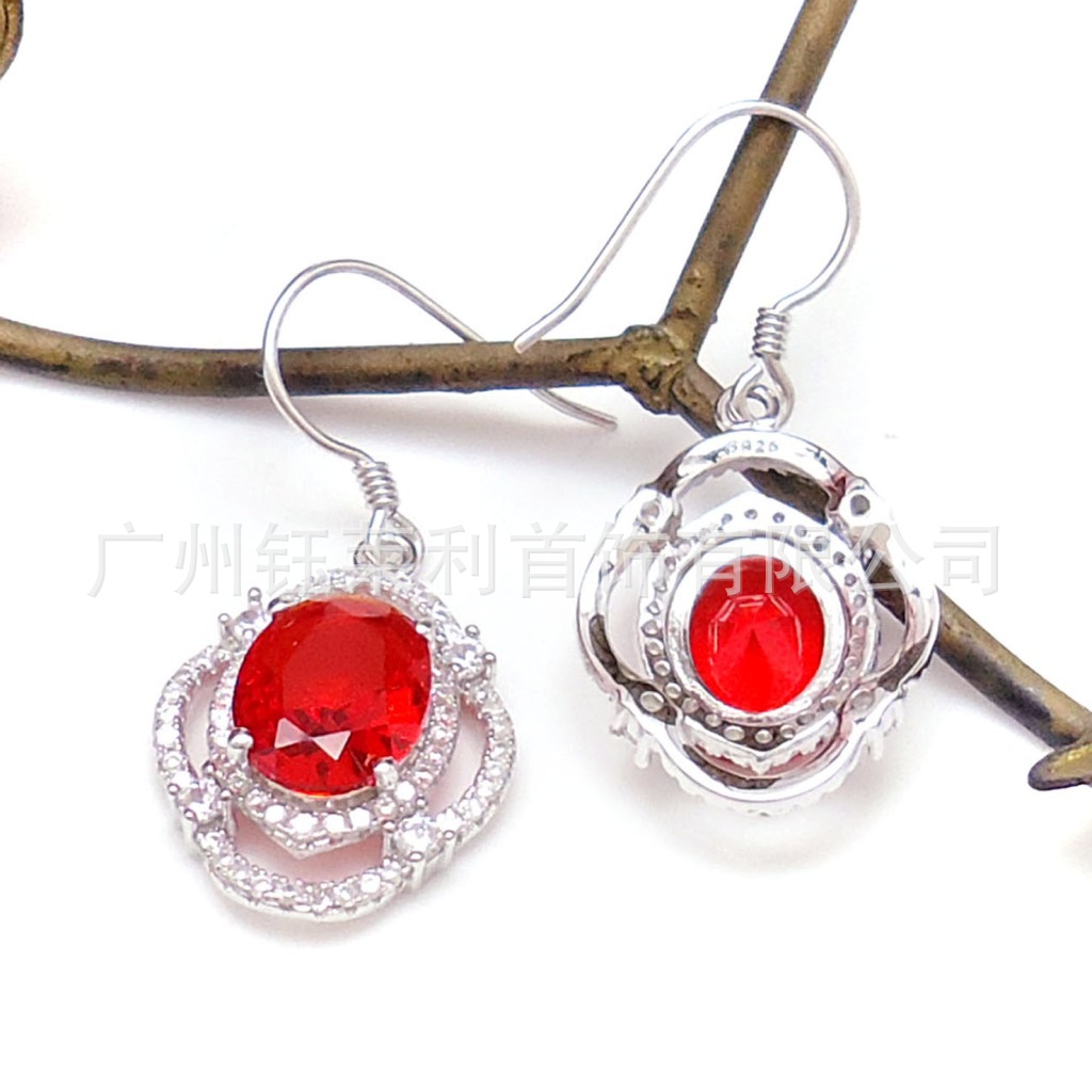 批发采购首饰套装-925纯银套装 宝石锆石奥宝