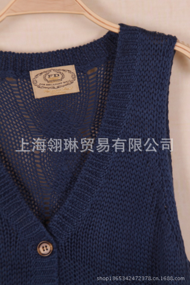 【2013新款秋冬装<em>无袖</em>女士<em>毛衣</em>背心马甲镂空