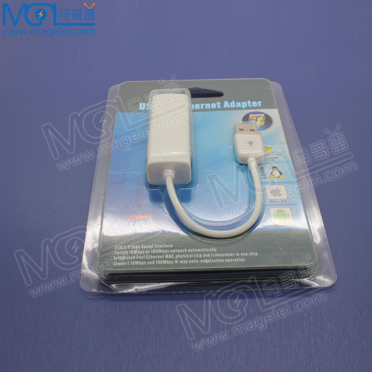 电脑连接线-USB2.0 有线网卡 平板电脑网线接