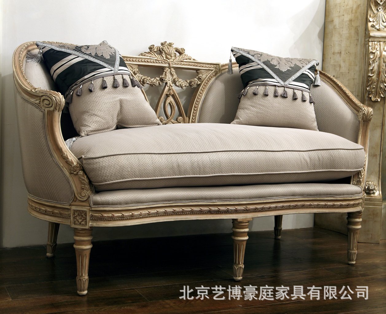【北京法式现在沙发 法式三人位沙发 优质进口