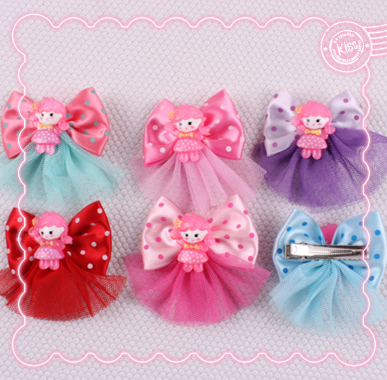 版儿童<em>发卡</em>发夹 裙子蝴蝶结卡通<em>小女孩发夹</em>边