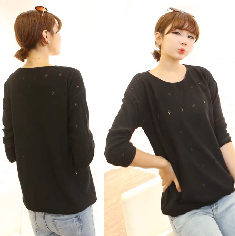 特包邮美丽说推广宽松篇幅衫毛衣粗线毛衣外套