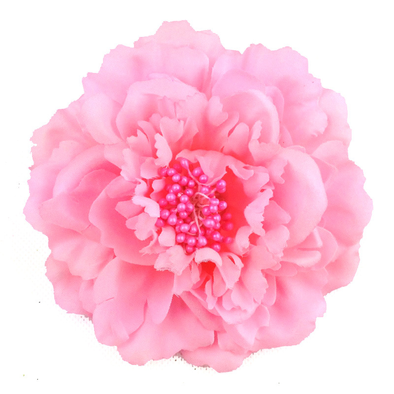 波西米亚 海滩仿真头花批发大朵毛布牡丹花 宝