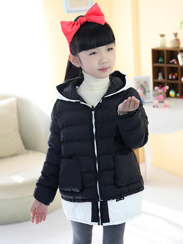 妞布衣坊 儿童冬装<em>羽绒棉</em> <em>女童</em>宝宝羽绒夹克外