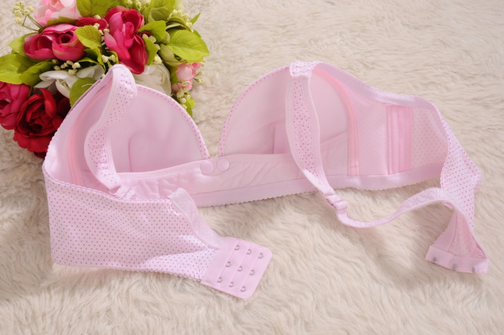 <em>文胸</em>-2841<em>开前扣</em>纯棉<em>文胸</em> 圆点印花 宽肩带哺