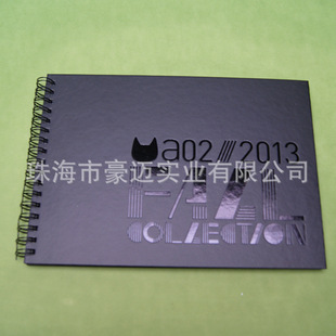 珠海市画册印刷厂家 铁圈精装高档服装画册 线圈装订产品目录手册