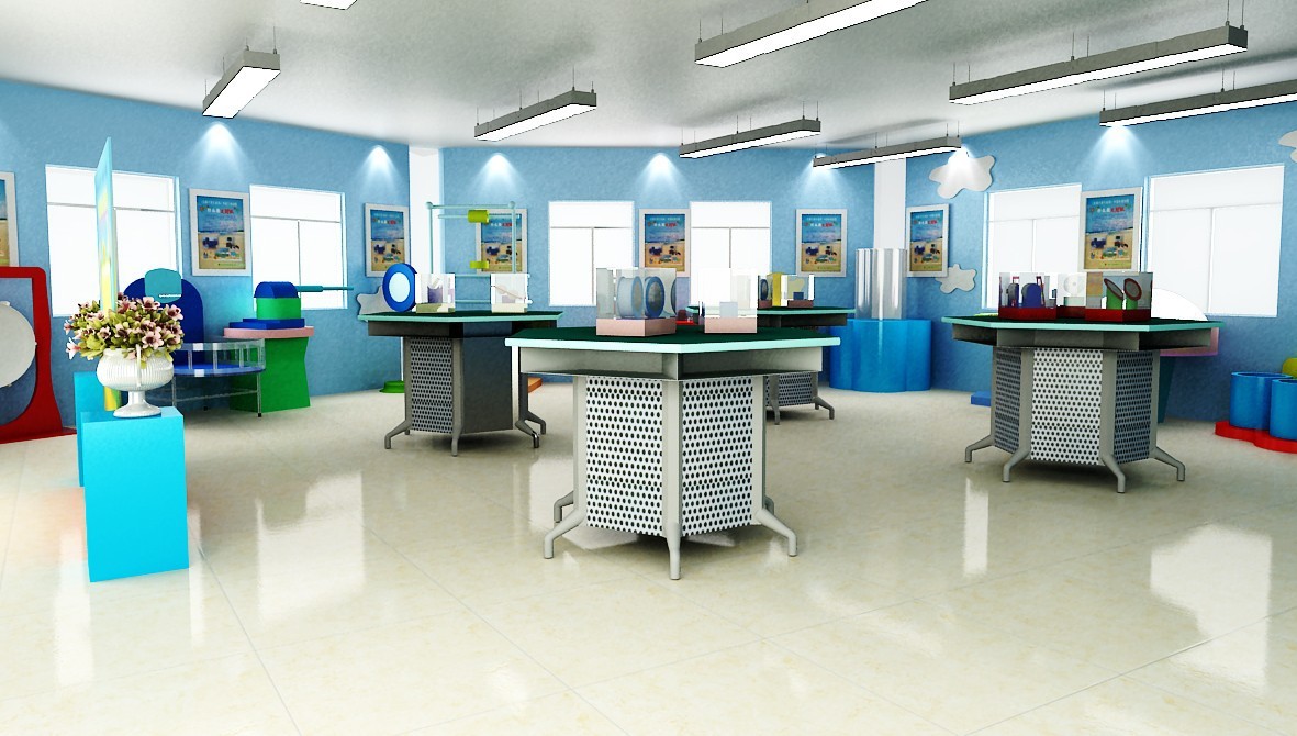 【校园科技馆效果俯视图】