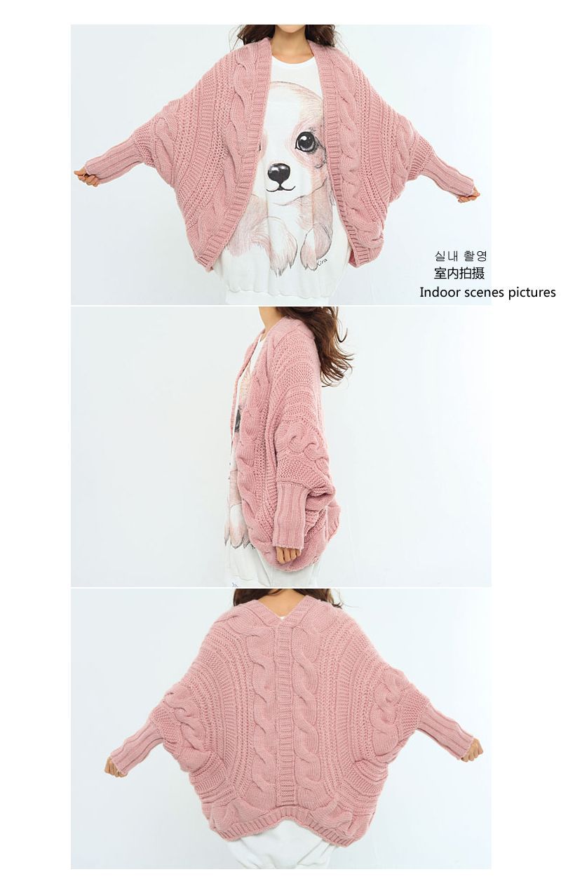 【秋装新款女式<em>针织</em>衫<em>开衫</em> <em>加长</em>加厚<em>宽松</em>中长