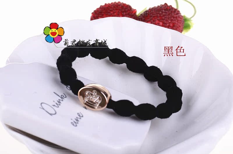 【韩国进口金属发圈 <em>心形</em>韩版发绳<em>扎头发</em>皮筋