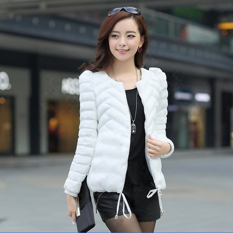2013冬装新款羽绒服短款韩版女式棉袄时尚印