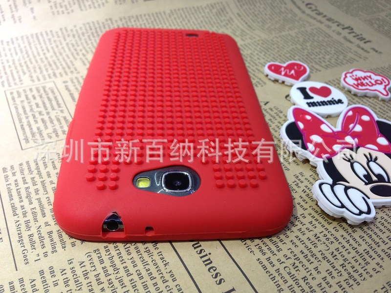 【厂家供应】三星N7100外壳 清新拼图可爱动