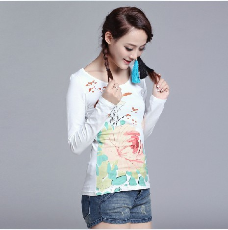 <em>美丽说 女装</em> 模特实拍服装<em>代理</em> 民族风印花修身