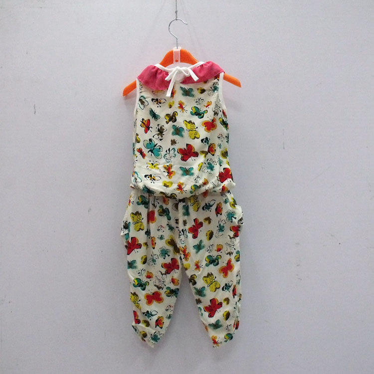2013夏季印花女童连裤套赚背心裙加<em>马裤</em>蝴蝶