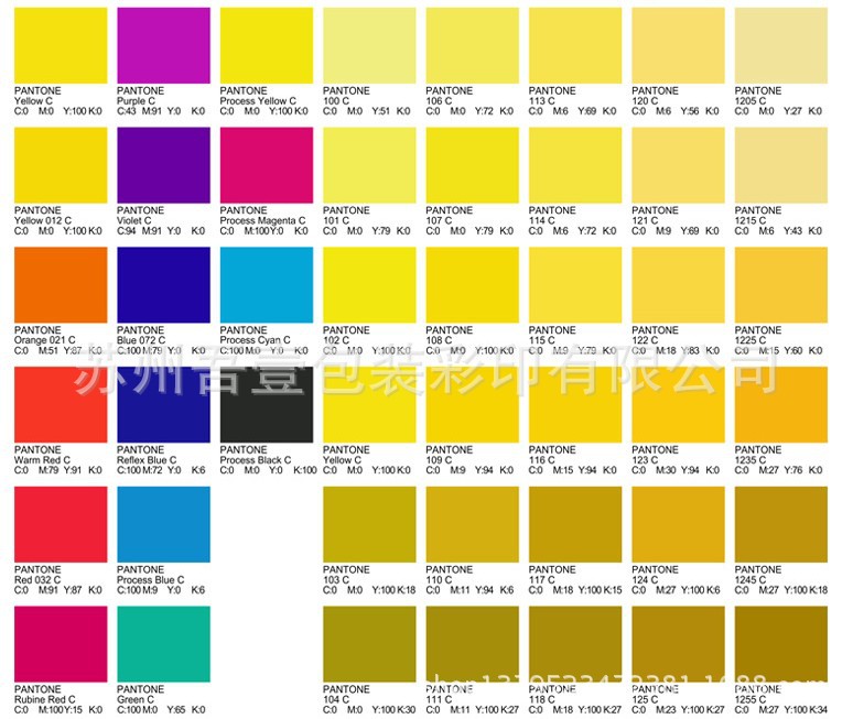 潘通色号图
