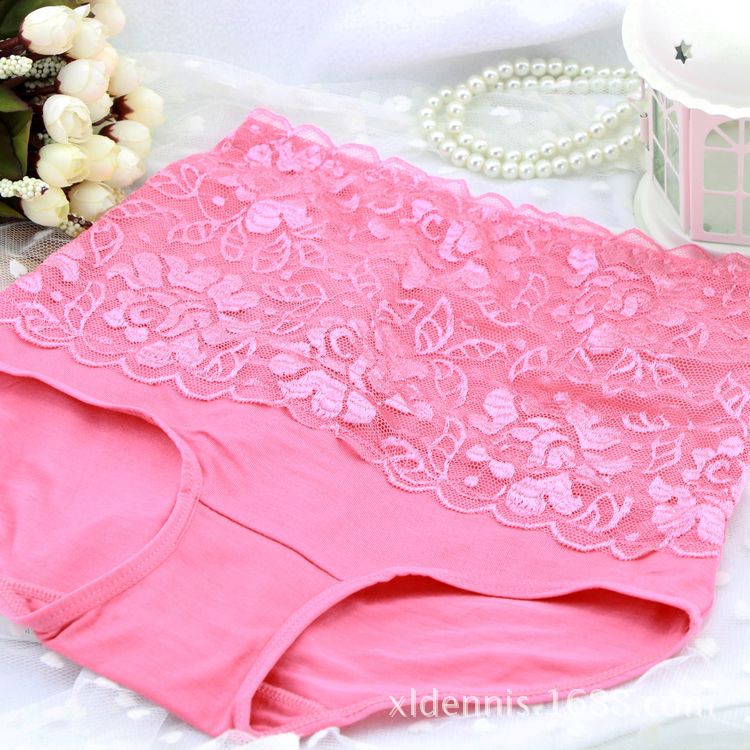 竹纤维蕾丝<em>女士内裤批发</em> 超高腰收腹女式大码