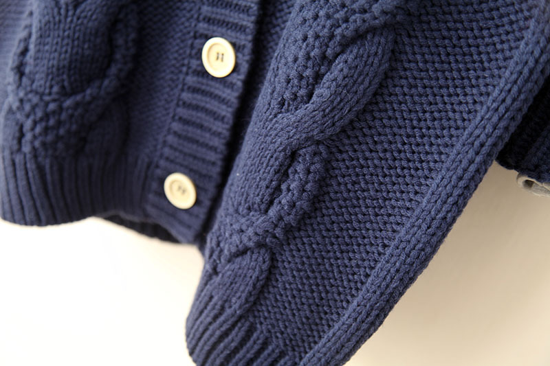 C1531 韩版冬新款<em>加厚</em>粗线麻花<em>开衫长款女式</em>