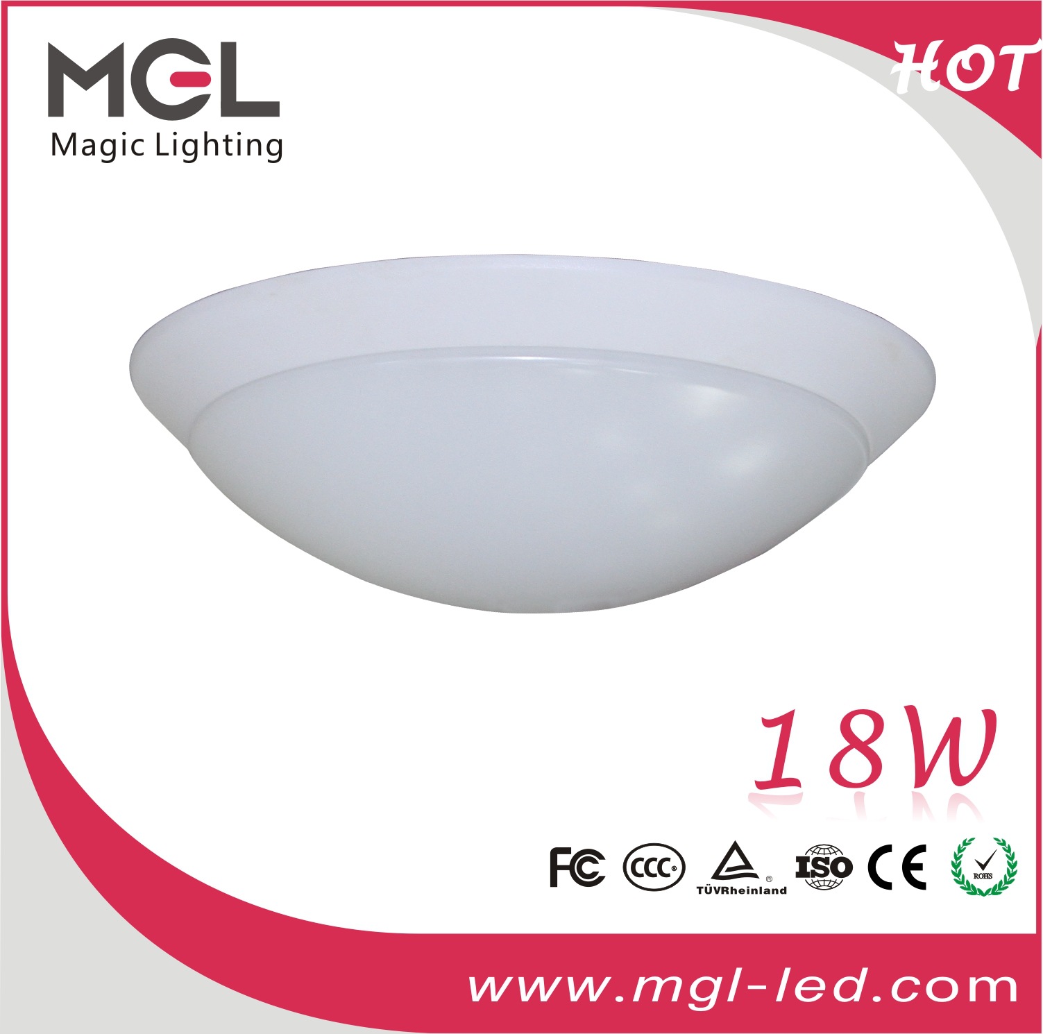 吸顶灯 18W 300dpi