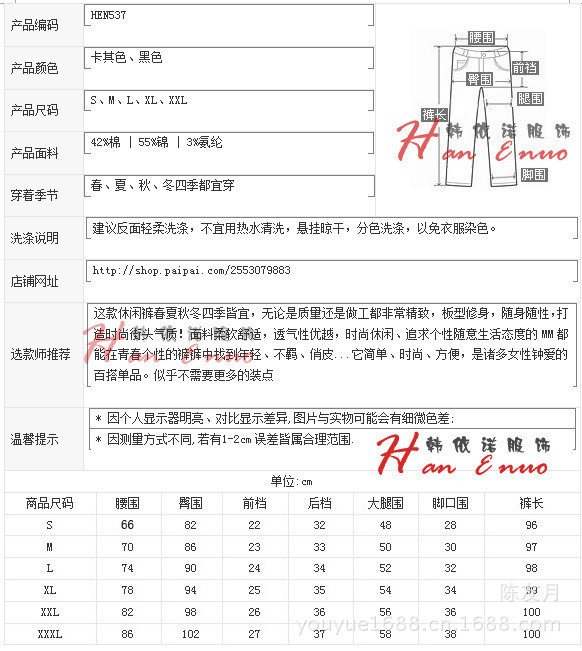 739.褲子尺寸