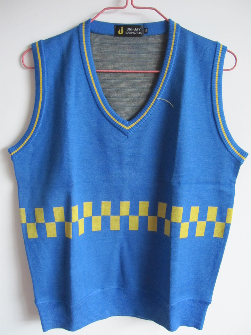 <em>外贸</em>校服背心定制 V领套头<em>儿童马甲针织</em>衫背心