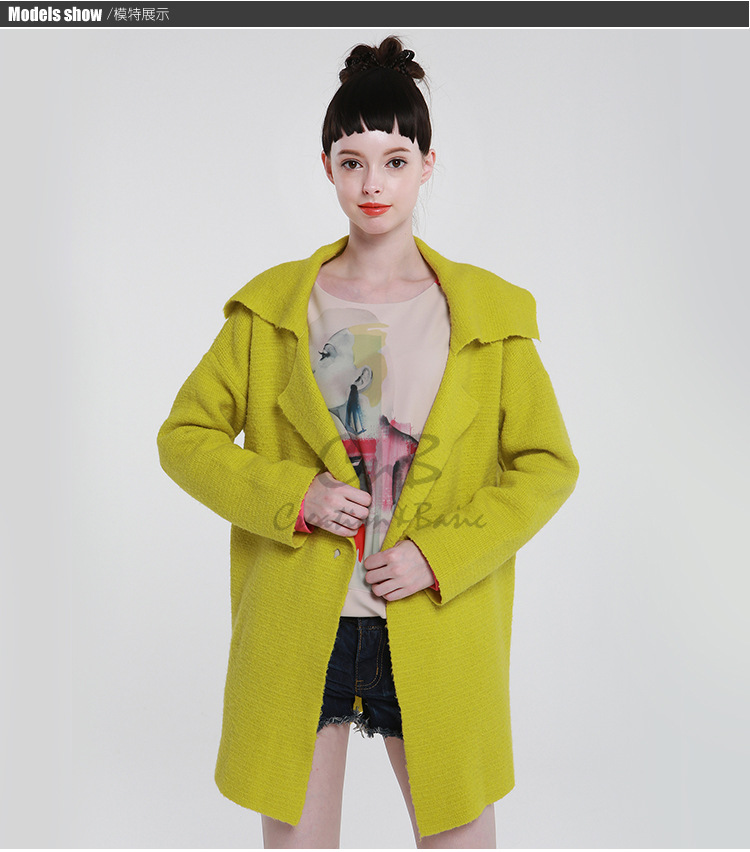 【宽松毛衫<em>开衫外套女</em>西装领秋装<em>外套女</em>潮韩国