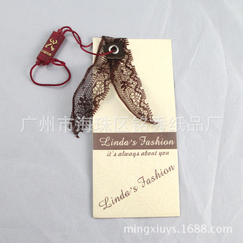 【广州辅料吊牌印刷 英文吊牌 黑卡纸吊牌 商标