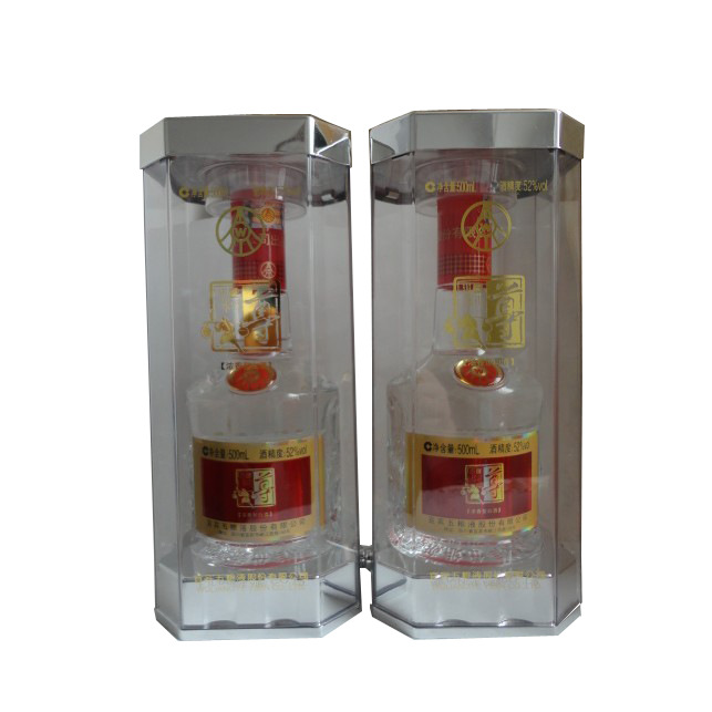 >> 五粮液尊酒水晶瓶豪华iii透明盒52度500ml正