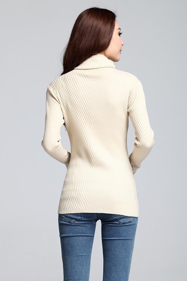 【韩版女装<em>长款毛衣</em> 针织衫 简约时尚特色纹理