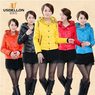 2013新款韩版短款<em>羽绒棉服 女款</em> 大码 假两件羽