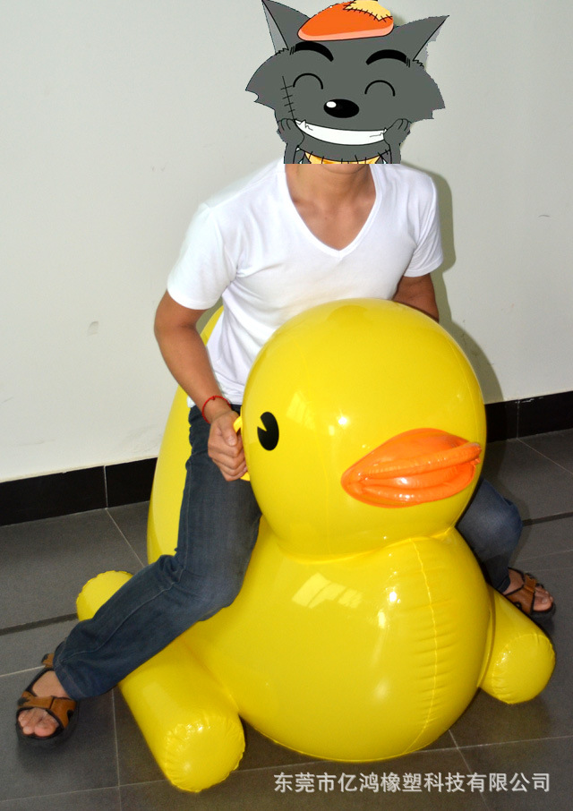 【香港大黄鸭水上充气座骑漂浮玩具 充气家居
