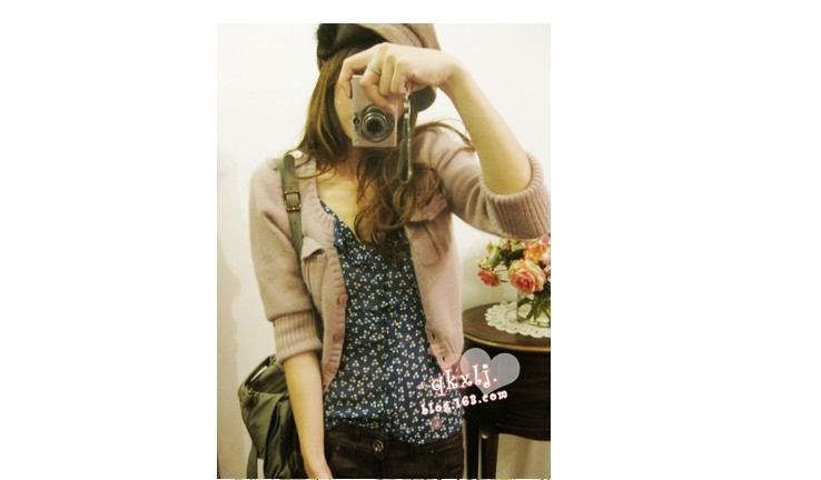 小辣椒着 原单<em>兔毛衣</em>针织<em>短款外套</em>/开衫 秋冬女