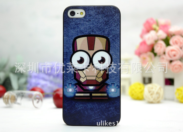 【钢铁侠卡通版iphone5手机壳 苹果5 iphone4