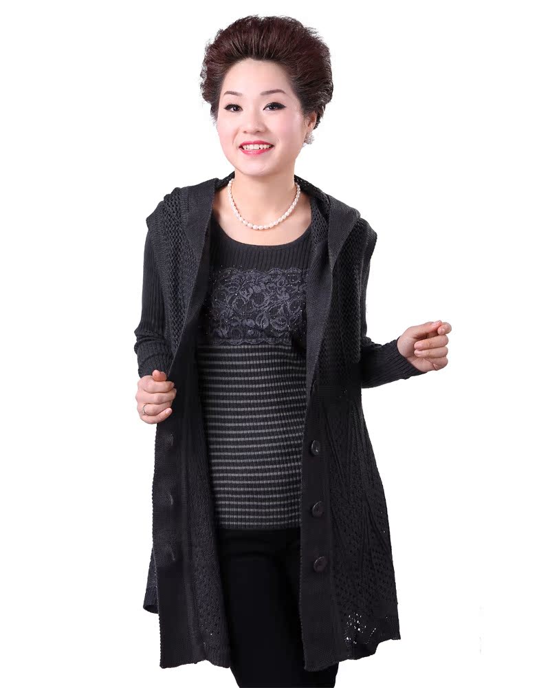 【<em>中老年</em>秋装批发厂家 <em>中老年毛衣开衫长款</em>针