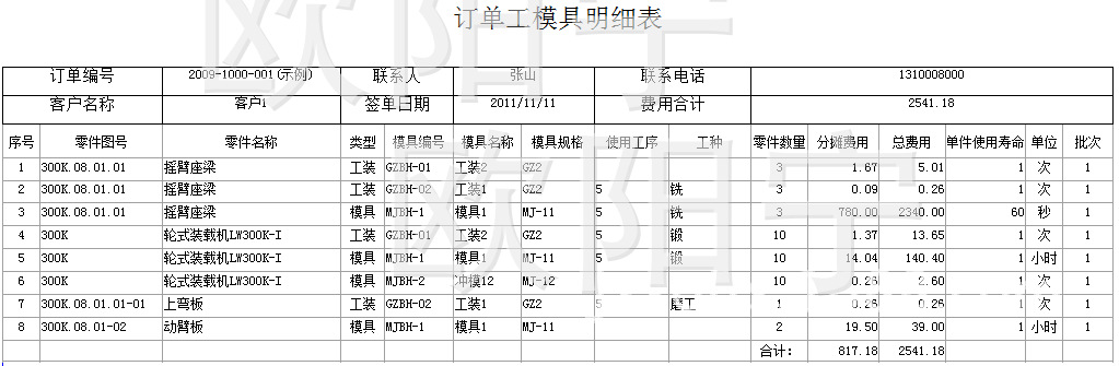 206订单工模具明细表