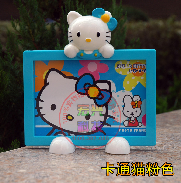 卡通貓藍色