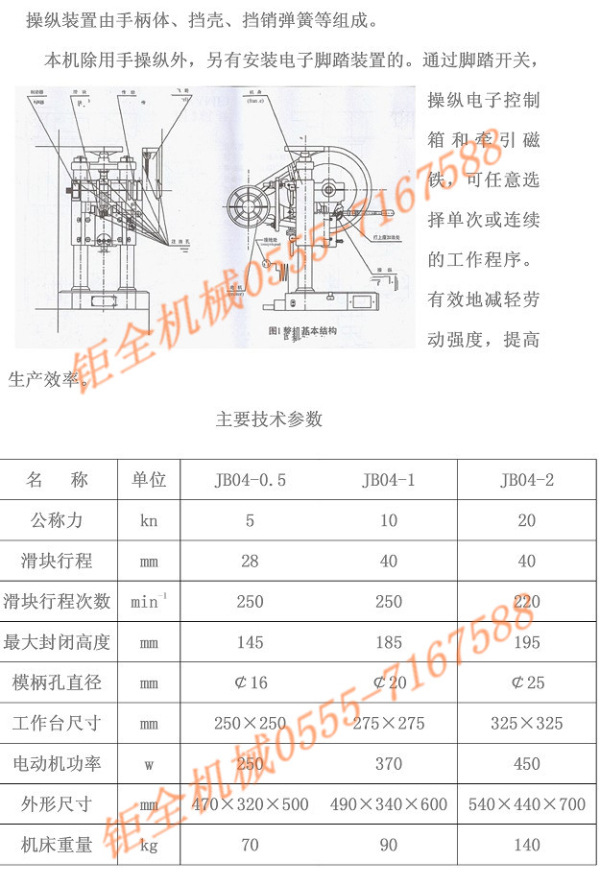 车用仪表行业JB04-0.5T1T2T3吨台式冲床压力机福建福州厂家价格