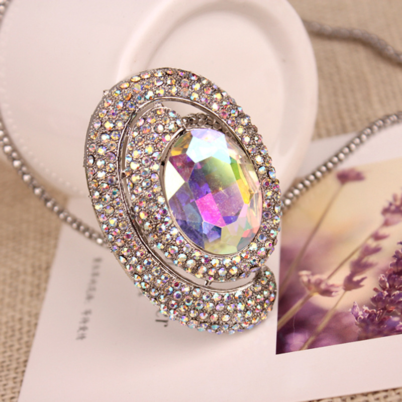 时尚百搭旋转形长款镶钻项链 <em>韩版毛衣</em>链<em>个性</em>