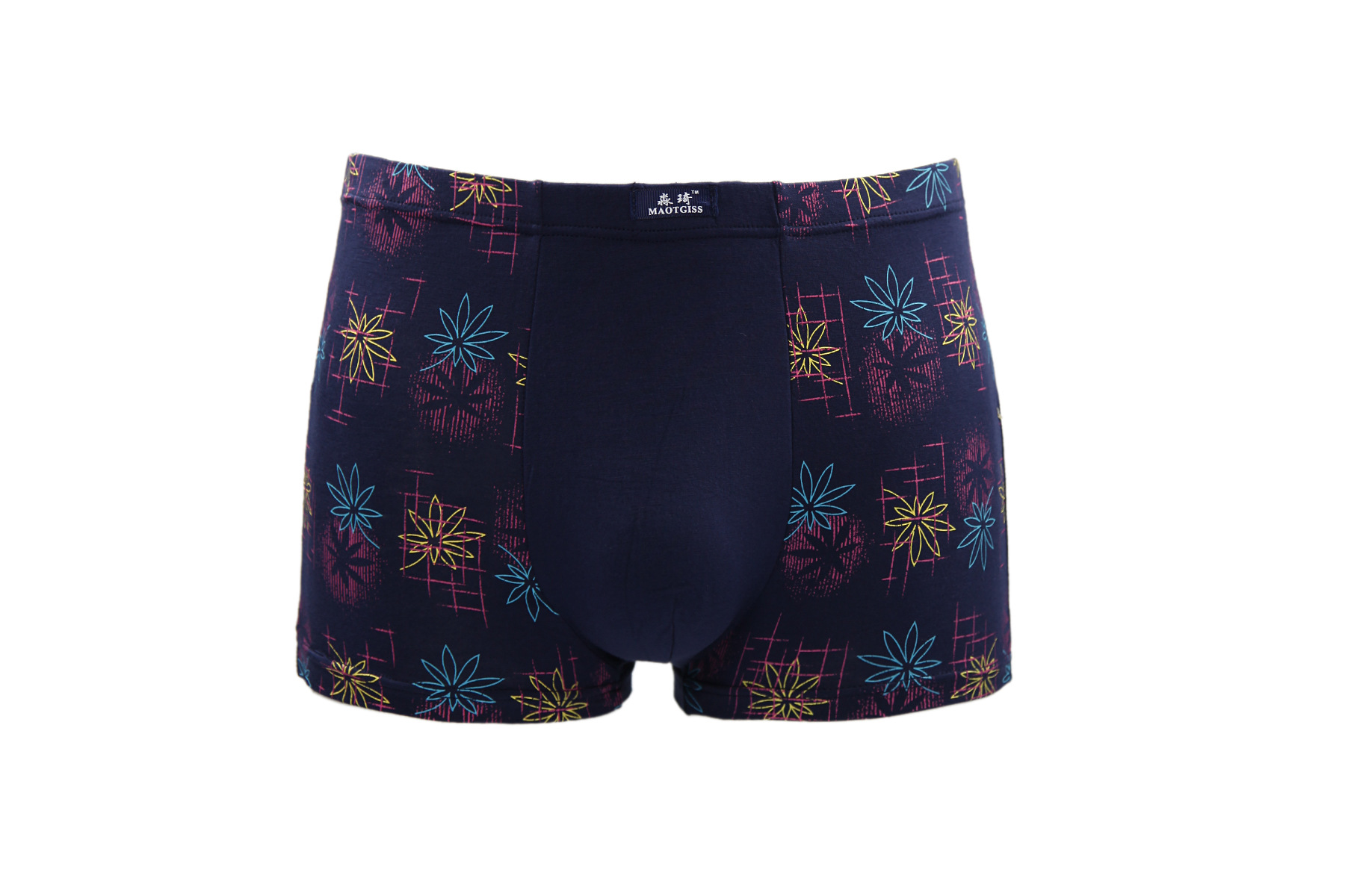 418批发 <em>莫代尔全棉</em>男士平角<em>内裤</em> 男式印花平