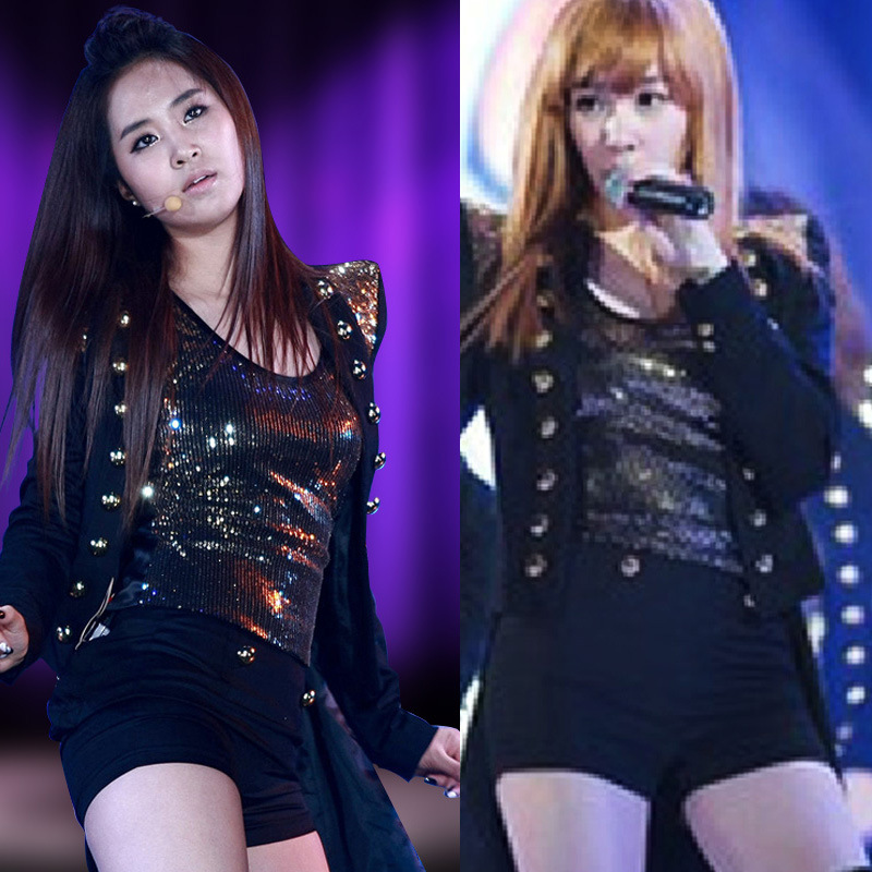 <em>少女时代</em>同款爵士舞服装女<em>领舞</em>服啦啦队服装时