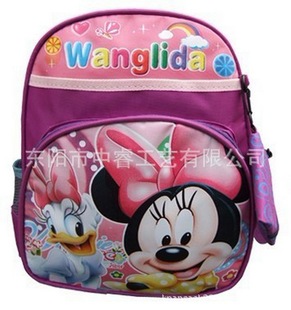 批发采购书包-批发订做PE料印花米奇儿童书包